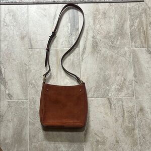 Elegant Brown Suede Shoulder Bag